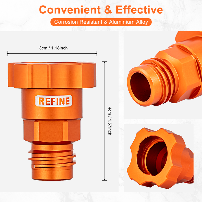 REFINE Spray Gun Cup Adapter Fits For RS8901 RS8801D RS8801, TR16*2.25mm External Thread Paint Gun Cup Adapter